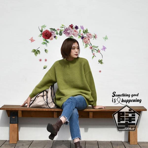 壁ステッカー ウォールステッカー 薔薇 バラ 牡丹 赤い花 プランツ リーフ フレーム メッセージ ツバキ ウェルカムボード タイトル枠 |  | 01