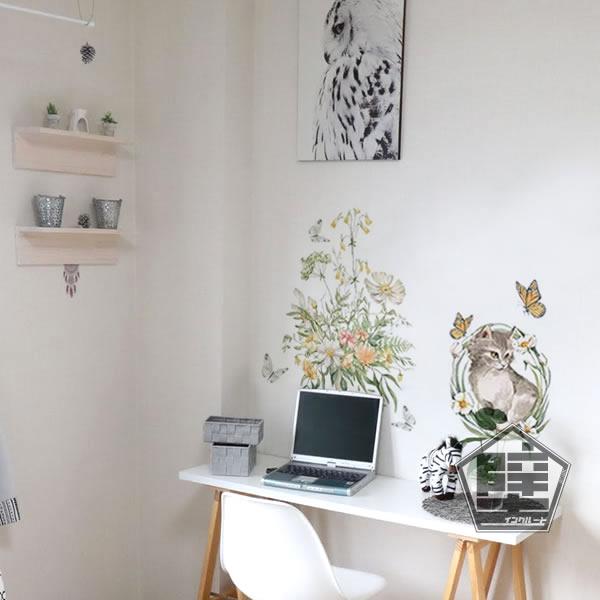 壁ステッカー ウォールステッカー 花瓶 フラワーベース 陶磁器 猫  メインクーン ノルウェージャンフォレストキャット ペルシャ |  | 01