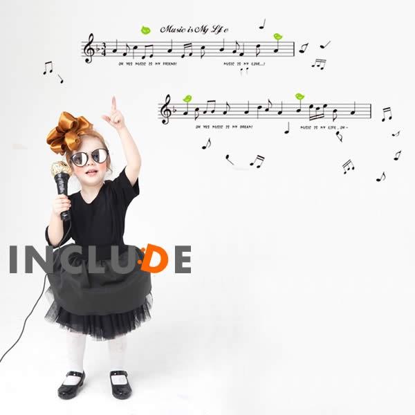 ウォールステッカー 木 ツリー 音楽 楽譜 ミュージック メロディー ソング 歌 カラオケ karaoke 五線 音記号 ト音 |  | 04