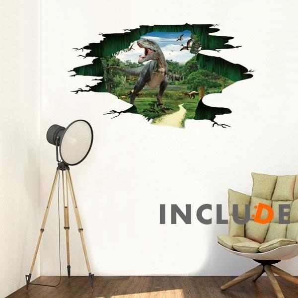 ウォールステッカー 【60cm×90cm】ウォールシール 恐竜 ダイナソー ジュラシックパーク ジュラシックワールド 肉食 草食 | 