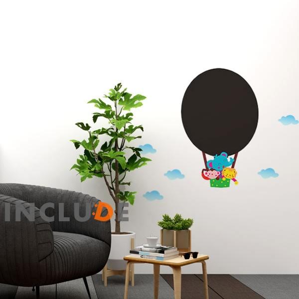 ウォールステッカー 黒板 ブラックボード 字が書ける 字を消せる バルーン 気球型 薄型 勉強 字を覚える ストーリー 物語 遊 | 