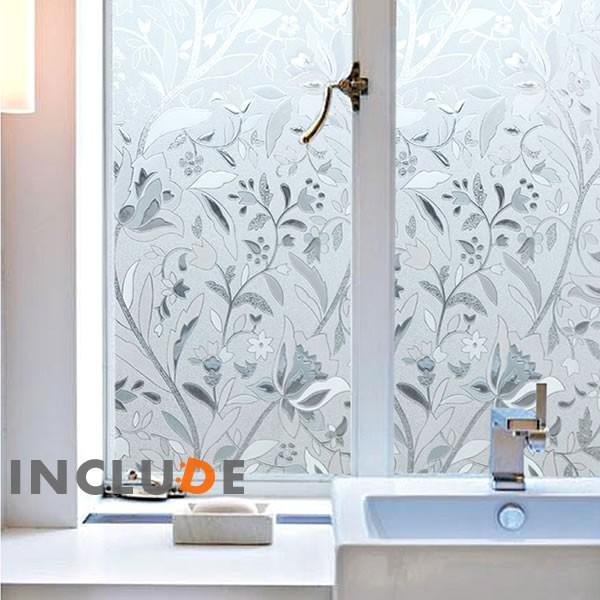 ウインドウフィルム [45cm×100cm] フラワー 花柄 ボタニカル 窓フィルム 目隠しシート 曇り 3D プライバシー め |  | 04