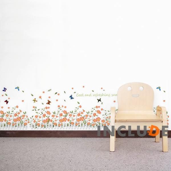 ウォールステッカー 花畑 春 絶景 小さな花 ポピー スイセン オレンジ 花壇 ガーデニング マーガレット ネモフェラ アネモネ | 