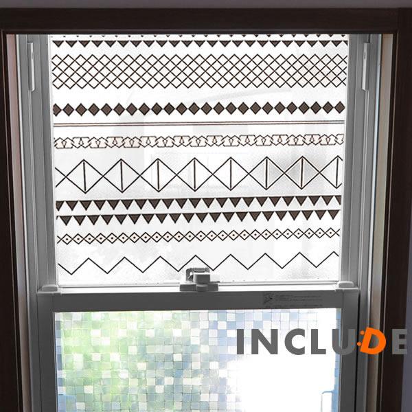 ウインドウフィルム [60cm×100cm〜] 幾何学 ピタゴラス モダン インパクト デザイン 窓フィルム 目隠しシート シン |  | 02