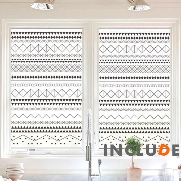 ウインドウフィルム [60cm×100cm〜] 幾何学 ピタゴラス モダン インパクト デザイン 窓フィルム 目隠しシート シン |  | 03