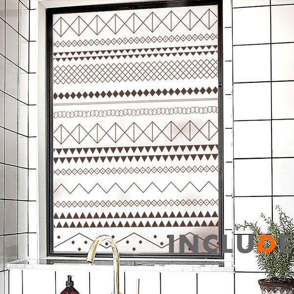 ウインドウフィルム [60cm×100cm〜] 幾何学 ピタゴラス モダン インパクト デザイン 窓フィルム 目隠しシート シン |  | 04