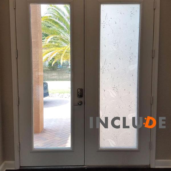 ウインドウフィルム [90cm×100cm〜] フラワー 花柄 ボタニカル 窓フィルム 目隠しシート モザイク 窓 ガラスフィル | 