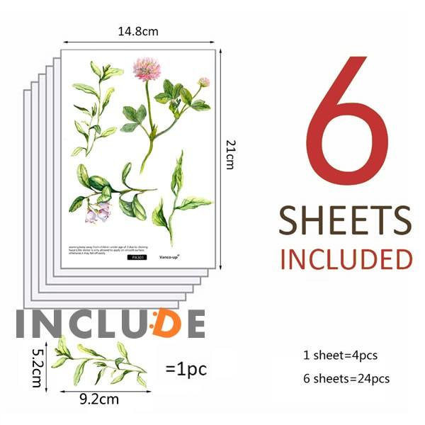 壁シール ウォールステッカー ウォールシール ６シート リーフ グリーン GREEN ガーデン 草 トリックアート 3Dアート |  | 02