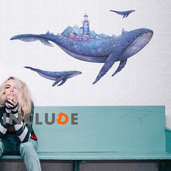 ウォールステッカー クジラ 鯨 ホエール 動物 夜空 子供部屋 魚 海 かわいい 灯台 クジラの島 メルヘン 物語 水彩風 宇宙 Atm Includeysp 通販 Yahoo ショッピング
