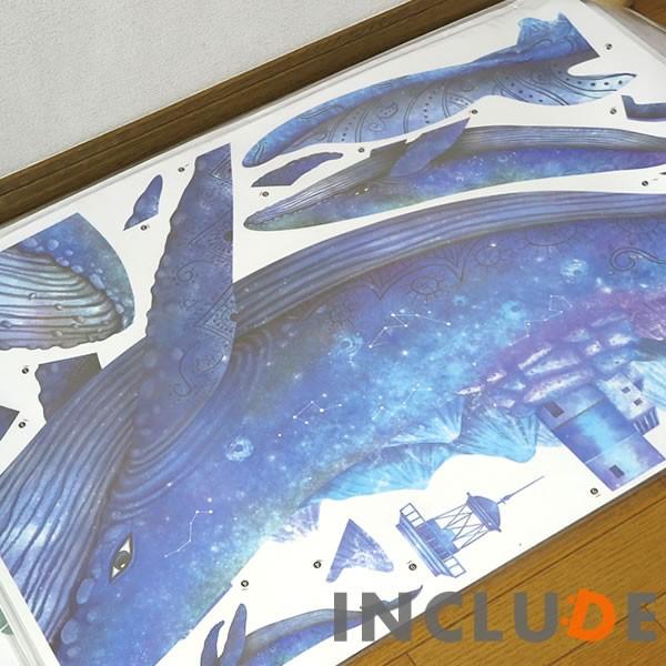 ウォールステッカー クジラ 鯨 ホエール 動物 夜空 子供部屋 魚 海 かわいい 灯台 クジラの島 メルヘン 物語 水彩風 宇宙 |  | 04