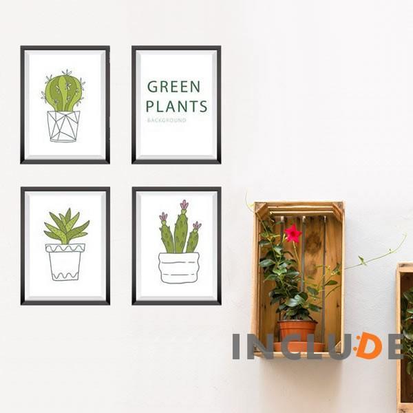 ウォールステッカー サボテン セダム プラグ 多肉植物 葉 リーフ ぷにぷに 4枚セット ウォールアート トリックアート |  | 01