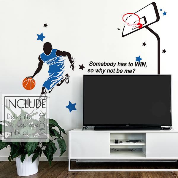 ウォールステッカー ハンドリングバスケットボール キッズ スポーツ NBA インサイドアウト バックビハインド フロントチェンジ |  | 01