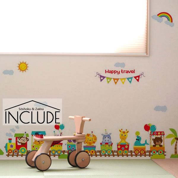 ウォールステッカー キッズ 子供 電車 旅行 アニマル 動物園 踏切 ライオン キリン ウサギ サル パンダ カバ 狸 オットセ |  | 01