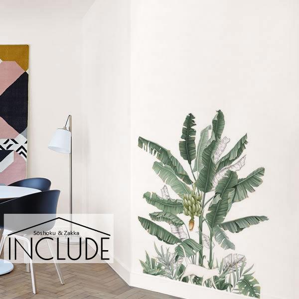 壁ステッカー バナナ リーフ 観葉植物 ボタニカル ねこ 南国 ストレリチア カラーリーフ トロピカルプランツ |  | 01