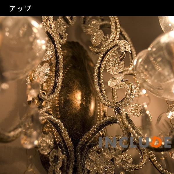 壁照明 ウォールライト ウォールランプ 2灯 LED ブラケット シャンデリア シーリングライト アクリルビーズ インテリア照明　天井照明 水雷型 |  | 03