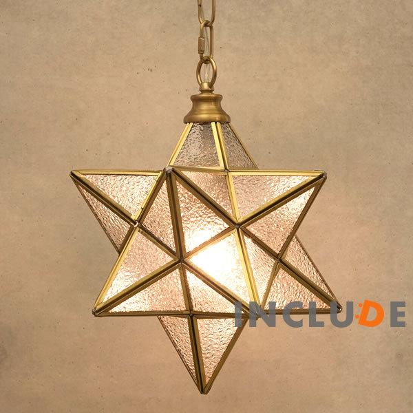 星形 スター ペンダントランプ 吊照明 吊り下げ ウォールライトウォールランプ 真鍮 1灯 LED レトロ ヴィンテージ ブラケット | 