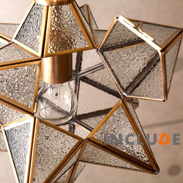 星形 スター ペンダントランプ 吊照明 吊り下げ ウォールライトウォールランプ 真鍮 1灯 LED レトロ ヴィンテージ ブラケット |  | 04