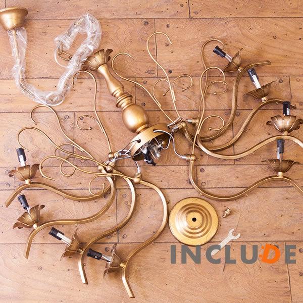 シャンデリア 吊照明 6灯 クリスタルガラス クリスタルパーツ ゴールド ブラケット シーリングライト アクリルビーズ インテリア照明 |  | 07