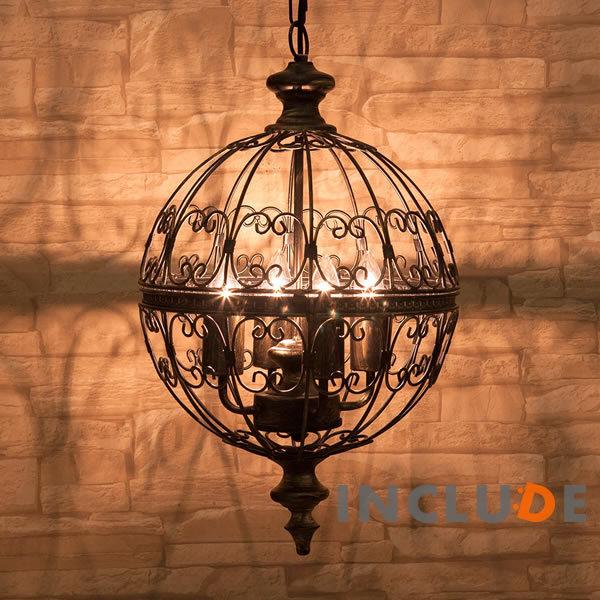 ペンダントランプ 吊照明 吊り下げ ウォールライト ウォールランプ オリエンタル アイアン アンティークブラウン 1灯 LED |  | 01