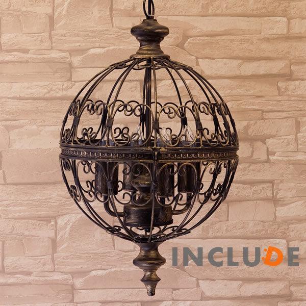 ペンダントランプ 吊照明 吊り下げ ウォールライト ウォールランプ オリエンタル アイアン アンティークブラウン 1灯 LED |  | 02