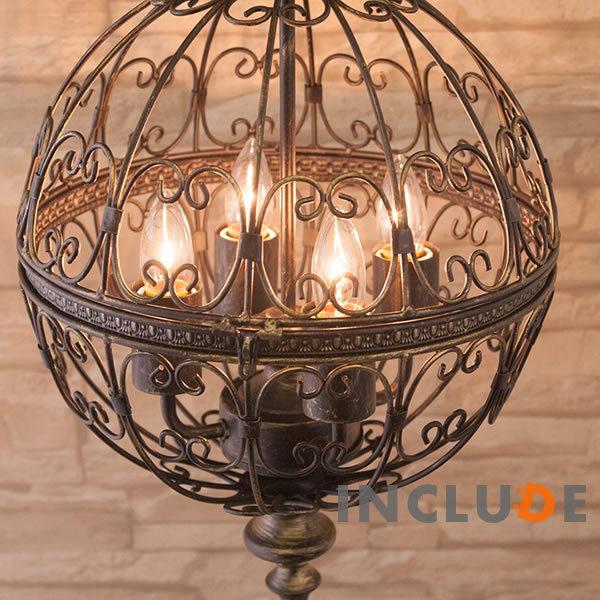 ペンダントランプ 吊照明 吊り下げ ウォールライト ウォールランプ オリエンタル アイアン アンティークブラウン 1灯 LED |  | 05