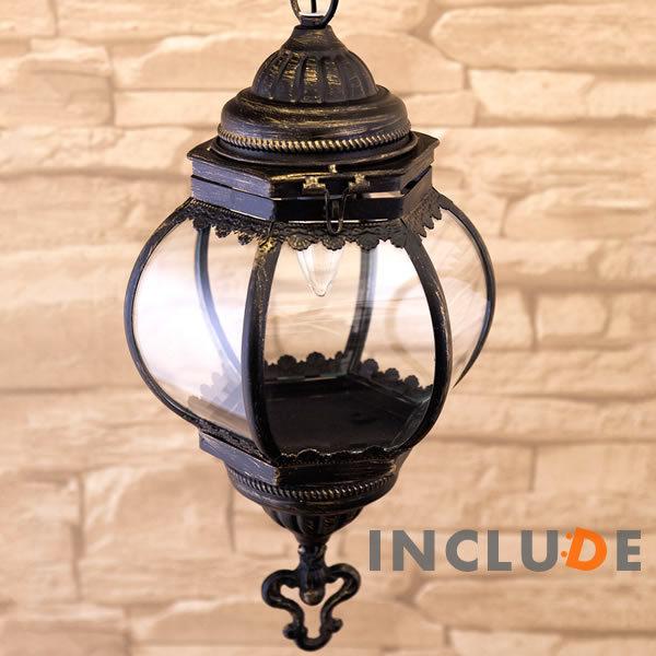 ペンダントランプ 吊照明 吊り下げ ウォールライト ウォールランプ オリエンタル アイアン アンティークブラウン 1灯 LED |  | 05