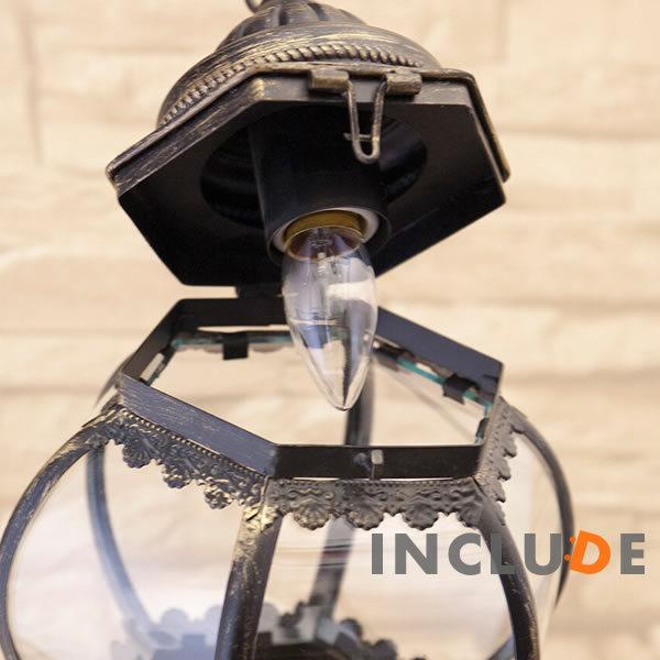 ペンダントランプ 吊照明 吊り下げ ウォールライト ウォールランプ オリエンタル アイアン アンティークブラウン 1灯 LED |  | 06