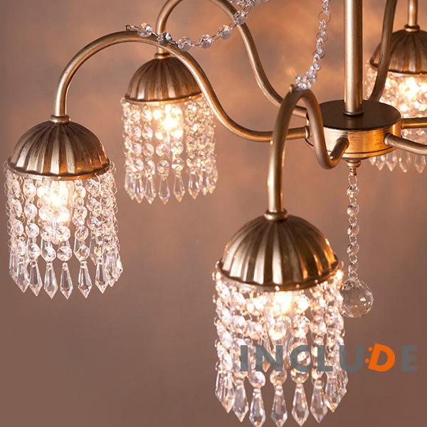 照明 6灯 ウォールライト ウォールランプ ブラケット シャンデリア ゴールド クリスタル シーリングライト アクリルビーズ インテリア照明 天井照明 |  | 03