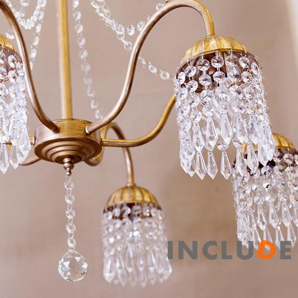 照明 6灯 ウォールライト ウォールランプ ブラケット シャンデリア ゴールド クリスタル シーリングライト アクリルビーズ インテリア照明 天井照明 |  | 06