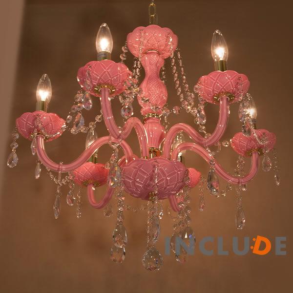 ピンクガラス 照明 6灯 ウォールライト ウォールランプ ブラケット シャンデリア クリスタルガラス シーリングライト アクリルビーズ |  | 02