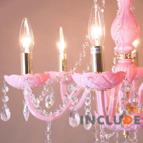 ピンクガラス 照明 6灯 ウォールライト ウォールランプ ブラケット シャンデリア クリスタルガラス シーリングライト アクリルビーズ |  | 04