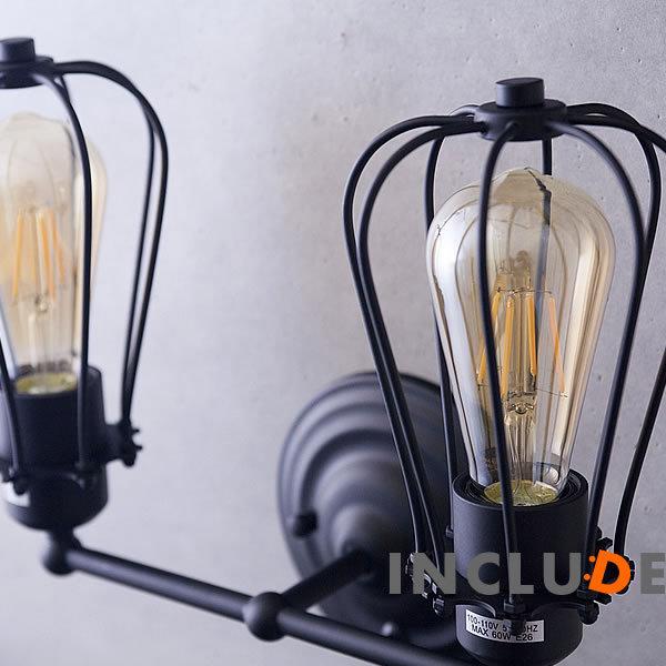 アイアン 真鍮 ガラス ブラケット 壁照明 2灯 LED ウォールライト ウォールランプ レトロ シーリングライト ヴィンテージ |  | 06