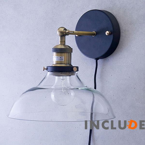 アイアン 真鍮 ガラス ブラケット ウォールライト 壁照明 1灯 LED ウォールランプ レトロ シーリングライト ヴィンテージ |  | 02