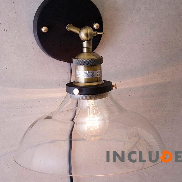 アイアン 真鍮 ガラス ブラケット ウォールライト 壁照明 1灯 LED ウォールランプ レトロ シーリングライト ヴィンテージ |  | 03