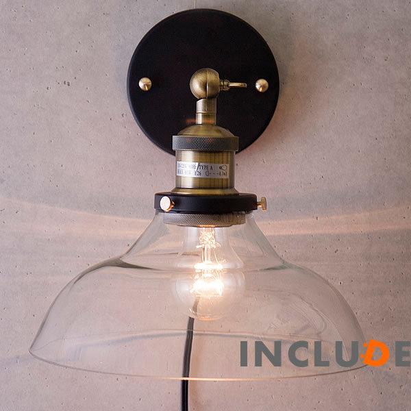 アイアン 真鍮 ガラス ブラケット ウォールライト 壁照明 1灯 LED ウォールランプ レトロ シーリングライト ヴィンテージ |  | 04