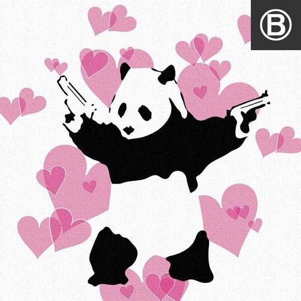 日本正規ライセンス アートパネル ファブリックボード バンクシー エイプ パンダ ハート ギャングスター シューティングパンダ 拳銃と少女 Banksy 龍の眼 |  | 07