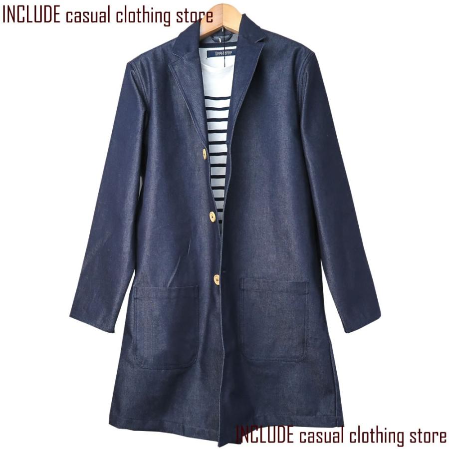送料無料 ショップコート スプリングコート デニムコート ロングコート アウター チェスターコート 春コート メンズ |  | 02