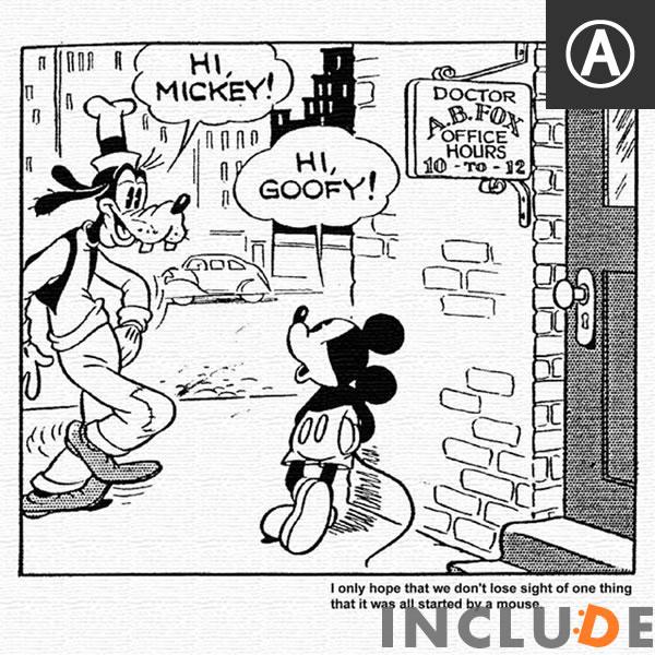 アートパネル グーフィー 一コマ ミッキーマウス ビルから何か落ちてくる 何だろう はてな クエスチョン Dsn 0001 04inc Includeysp 通販 Yahoo ショッピング