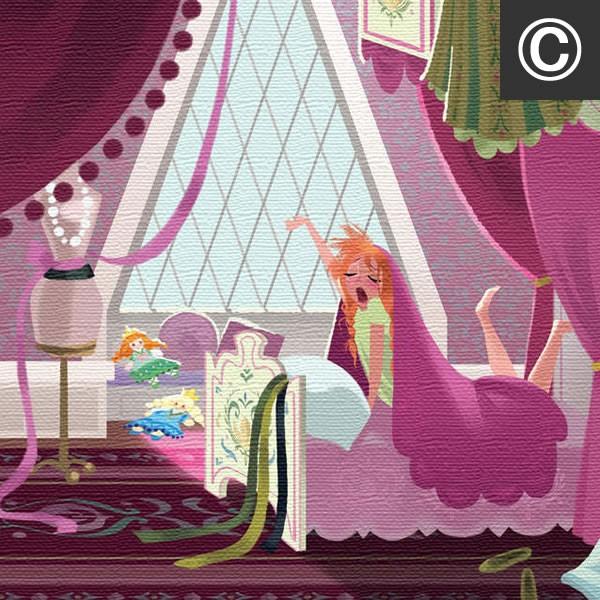 アートパネル ベル ファブリックボード アナと雪の女王 物語 勉強 書き物 シトロン 馬と一緒 寝起き 映画 ストーリー ファブリックパネル Disney |  | 08