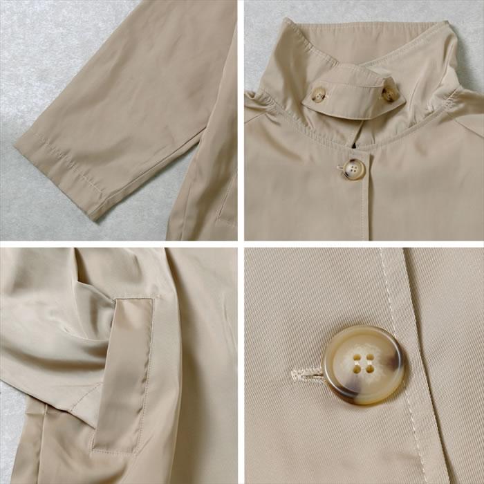 マニッシュな印象の微光沢でしゃり感のある素材のステンカラー ロングコート |  | 08