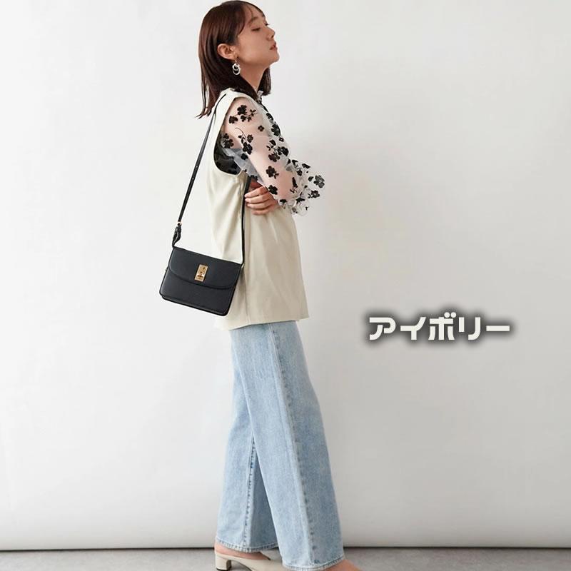 旬の肩広のシルエット 女性らしく柔らかい印象のダブルボタンスリーブレスジャケット ジレ |  | 05