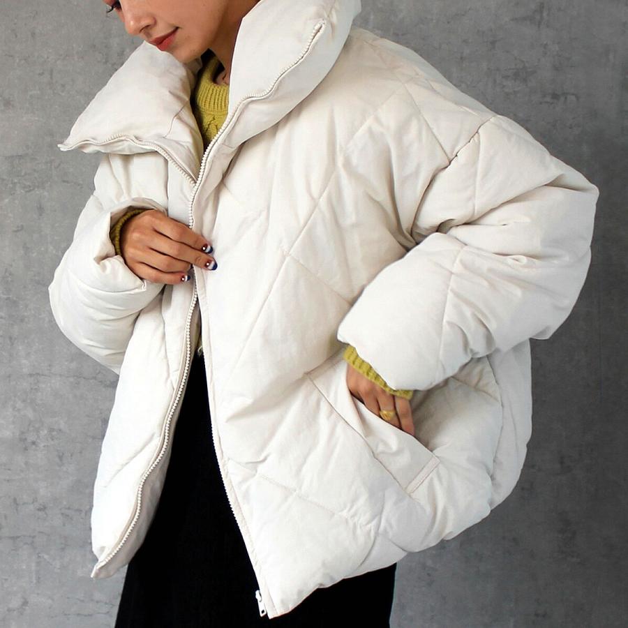 中綿ジャケット シンプルなデザインでマットな生地感と短すぎないちょうどいい丈感 |  | 11