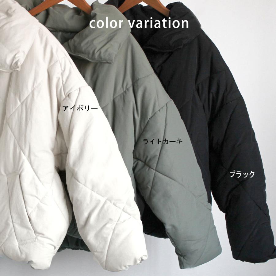 中綿ジャケット シンプルなデザインでマットな生地感と短すぎないちょうどいい丈感 |  | 14