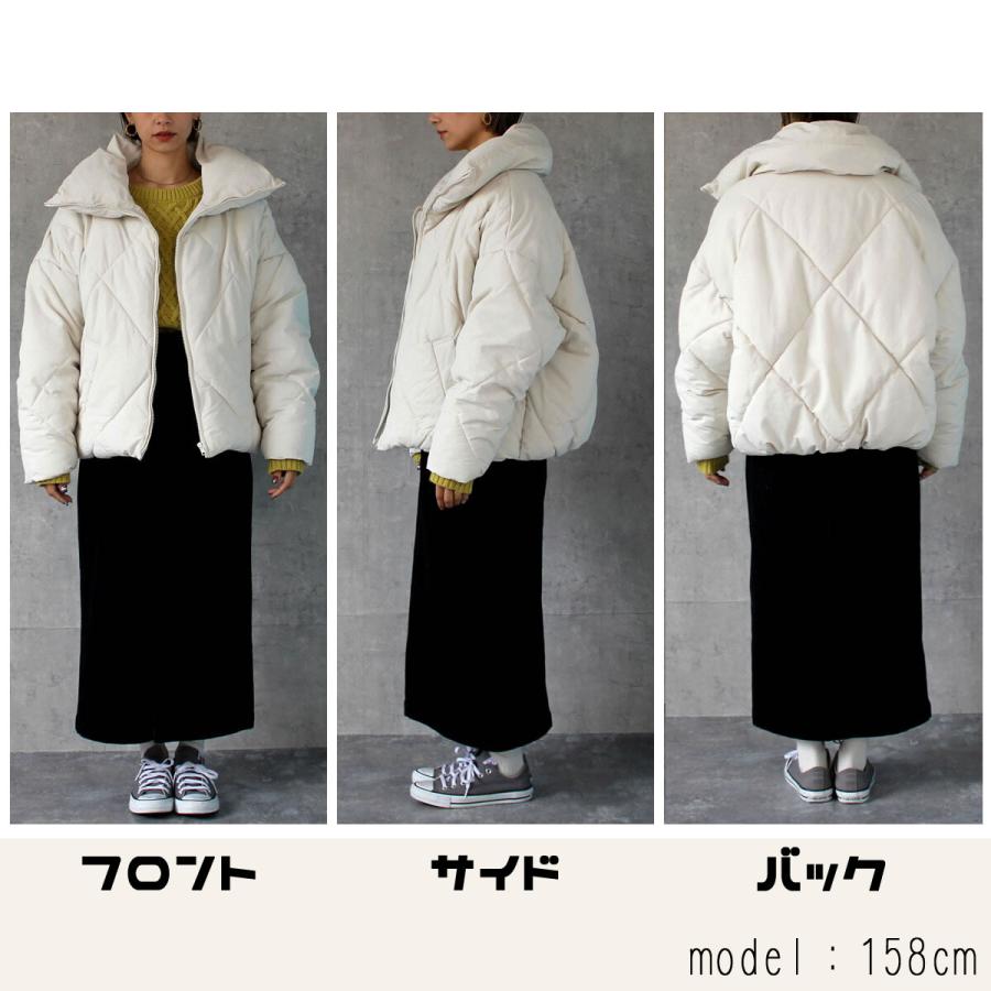 中綿ジャケット シンプルなデザインでマットな生地感と短すぎないちょうどいい丈感 |  | 15