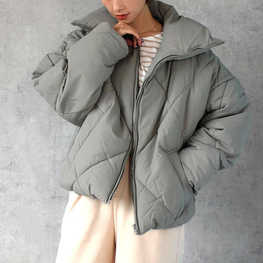 中綿ジャケット シンプルなデザインでマットな生地感と短すぎないちょうどいい丈感 |  | 05