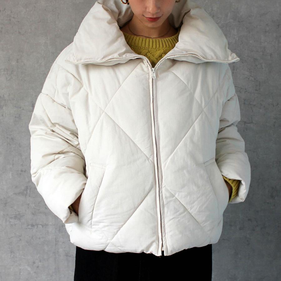 中綿ジャケット シンプルなデザインでマットな生地感と短すぎないちょうどいい丈感 |  | 09