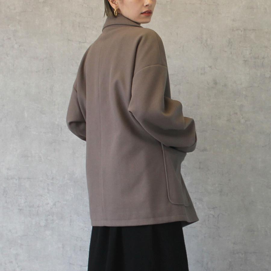ダブルボタンのテーラードジャケット コート ゆるっとしたシルエットが魅力 |  | 03
