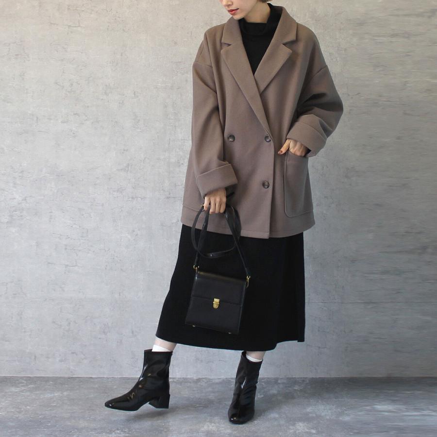 ダブルボタンのテーラードジャケット コート ゆるっとしたシルエットが魅力 |  | 04
