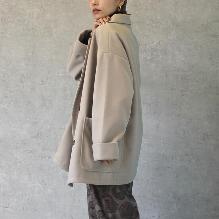 ダブルボタンのテーラードジャケット コート ゆるっとしたシルエットが魅力 |  | 08