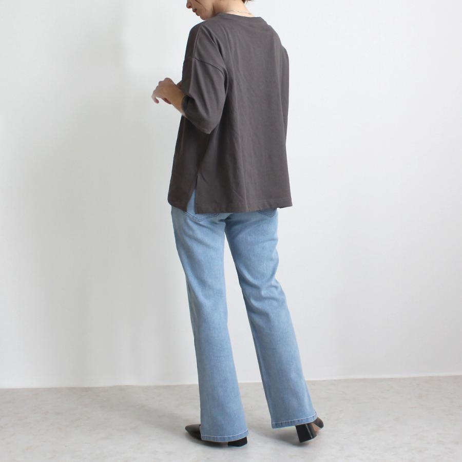 肩の落ちたドロップショルダーが大人のリラックススタイル創るワイドシルエットTシャツ |  | 11